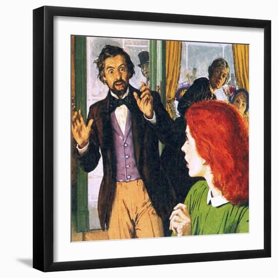 Dante Gabriel Rossetti and His Perfect Model, Elizabeth Siddal-English School-Framed Giclee Print