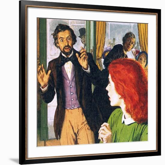 Dante Gabriel Rossetti and His Perfect Model, Elizabeth Siddal-English School-Framed Giclee Print