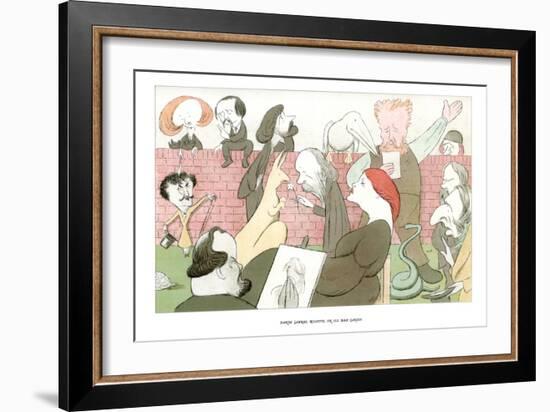 Dante Gabriel Rossetti, in His Back Garden, 1904-Max Beerbohm-Framed Giclee Print