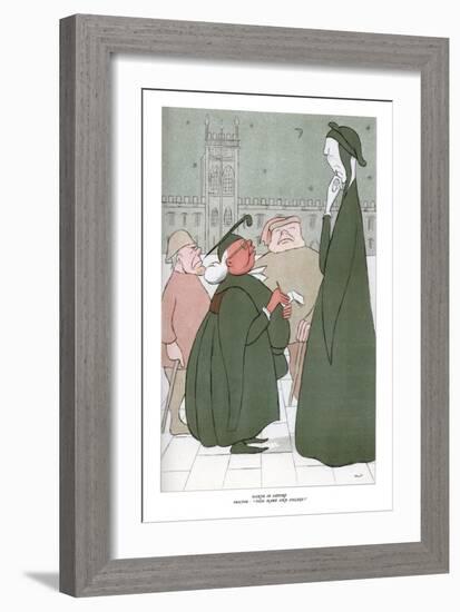 Dante in Oxford; Proctor:'Your Name and College?, 1904-Max Beerbohm-Framed Giclee Print