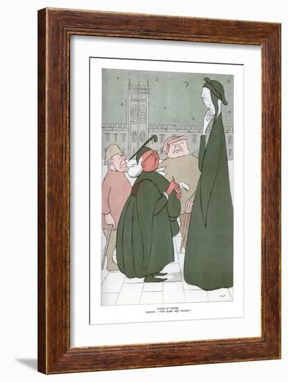 Dante in Oxford; Proctor:'Your Name and College?, 1904-Max Beerbohm-Framed Giclee Print