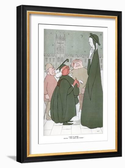 Dante in Oxford; Proctor:'Your Name and College?, 1904-Max Beerbohm-Framed Giclee Print