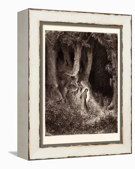 Dante in the Gloomy Wood-Gustave Dore-Framed Premier Image Canvas