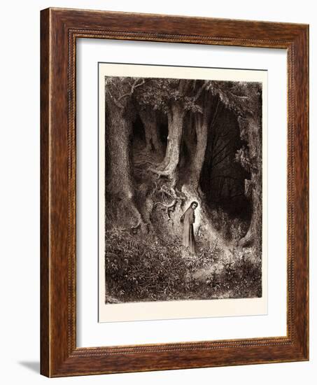 Dante in the Gloomy Wood-Gustave Dore-Framed Giclee Print