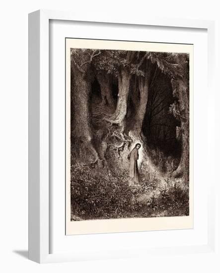 Dante in the Gloomy Wood-Gustave Dore-Framed Giclee Print