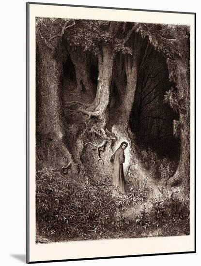 Dante in the Gloomy Wood-Gustave Dore-Mounted Giclee Print