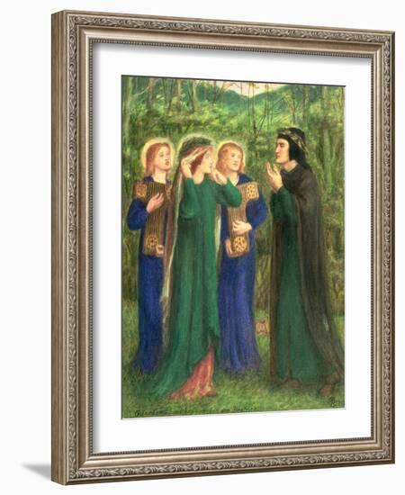 Dante Meeting Beatrice, 1864-Dante Gabriel Rossetti-Framed Giclee Print