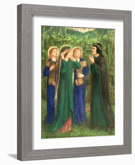 Dante Meeting Beatrice, 1864-Dante Gabriel Rossetti-Framed Giclee Print