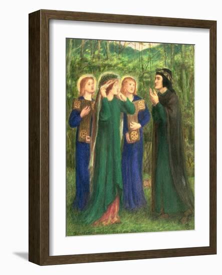 Dante Meeting Beatrice, 1864-Dante Gabriel Rossetti-Framed Giclee Print