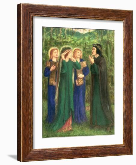 Dante Meeting Beatrice, 1864-Dante Gabriel Rossetti-Framed Giclee Print