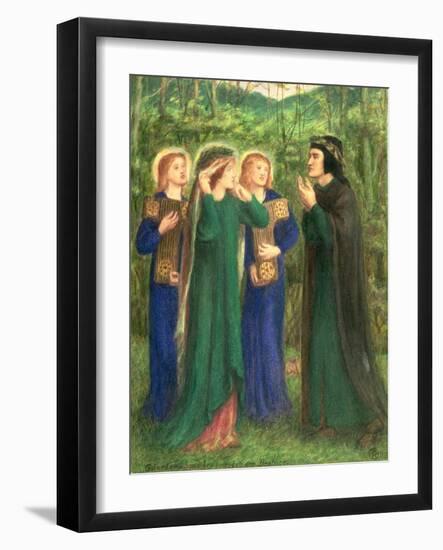 Dante Meeting Beatrice, 1864-Dante Gabriel Rossetti-Framed Giclee Print