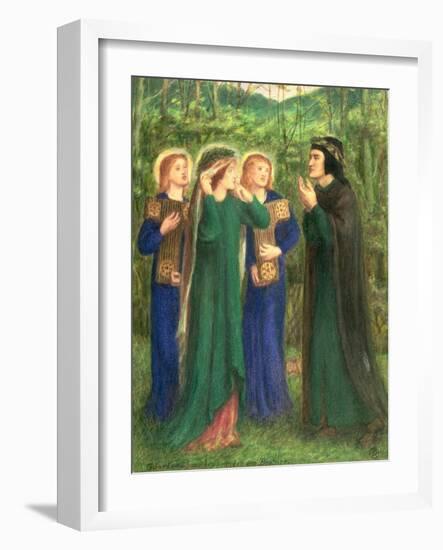 Dante Meeting Beatrice, 1864-Dante Gabriel Rossetti-Framed Giclee Print