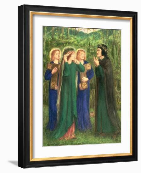 Dante Meeting Beatrice, 1864-Dante Gabriel Rossetti-Framed Giclee Print