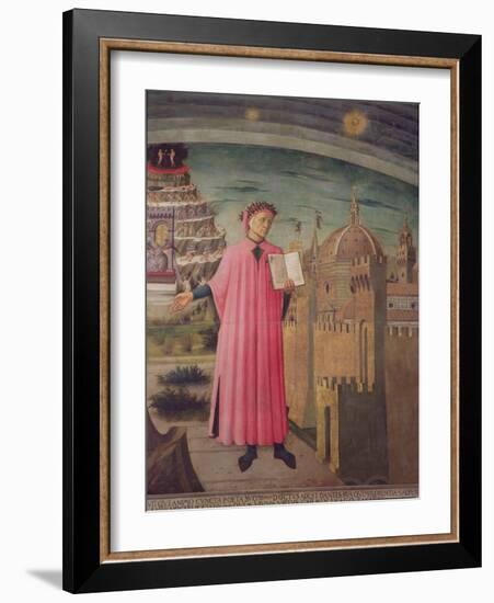 Dante Reading from the 'Divine Comedy' (Detail)-Domenico di Michelino-Framed Giclee Print