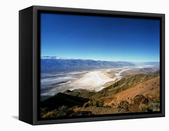 Dante's View in the Black Mountains, Death Valley's Badwater Basin and the Panamint Range, CA-Bernard Friel-Framed Premier Image Canvas