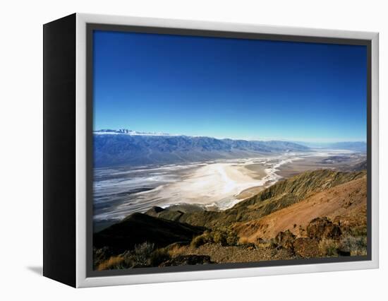 Dante's View in the Black Mountains, Death Valley's Badwater Basin and the Panamint Range, CA-Bernard Friel-Framed Premier Image Canvas