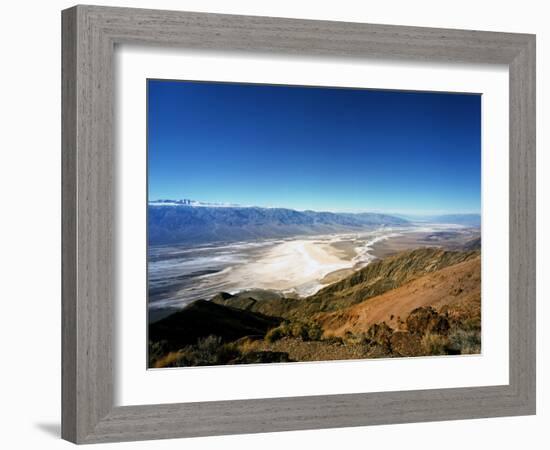 Dante's View in the Black Mountains, Death Valley's Badwater Basin and the Panamint Range, CA-Bernard Friel-Framed Photographic Print