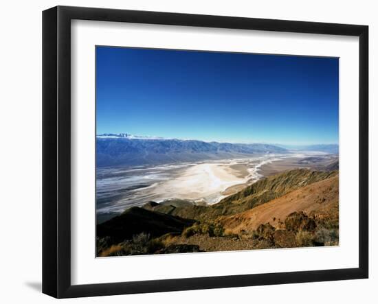 Dante's View in the Black Mountains, Death Valley's Badwater Basin and the Panamint Range, CA-Bernard Friel-Framed Photographic Print