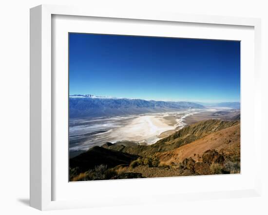 Dante's View in the Black Mountains, Death Valley's Badwater Basin and the Panamint Range, CA-Bernard Friel-Framed Photographic Print