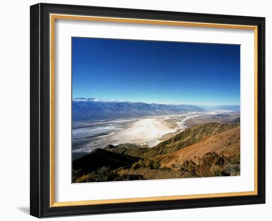 Dante's View in the Black Mountains, Death Valley's Badwater Basin and the Panamint Range, CA-Bernard Friel-Framed Photographic Print