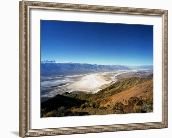 Dante's View in the Black Mountains, Death Valley's Badwater Basin and the Panamint Range, CA-Bernard Friel-Framed Photographic Print