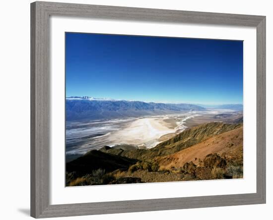 Dante's View in the Black Mountains, Death Valley's Badwater Basin and the Panamint Range, CA-Bernard Friel-Framed Photographic Print