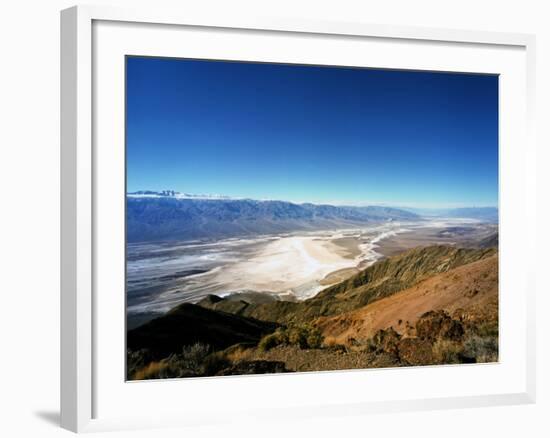 Dante's View in the Black Mountains, Death Valley's Badwater Basin and the Panamint Range, CA-Bernard Friel-Framed Photographic Print