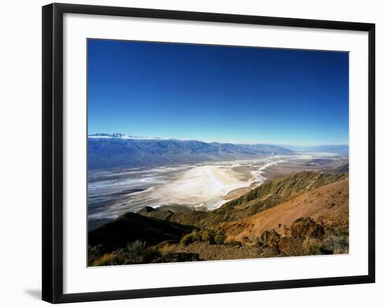 Dante's View in the Black Mountains, Death Valley's Badwater Basin and the Panamint Range, CA-Bernard Friel-Framed Photographic Print