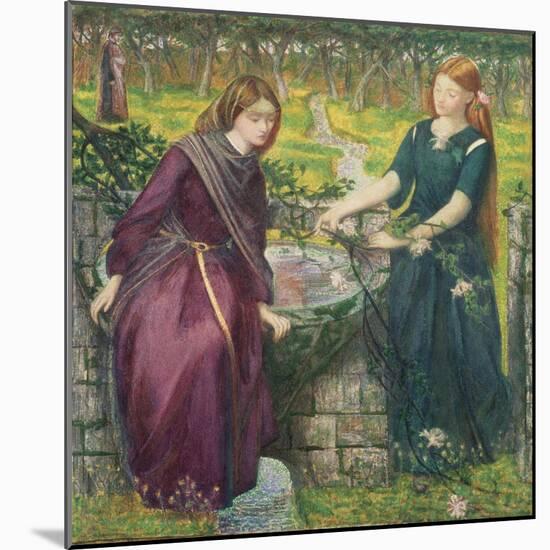 Dante's Vision of Rachel and Leah-Dante Gabriel Rossetti-Mounted Giclee Print