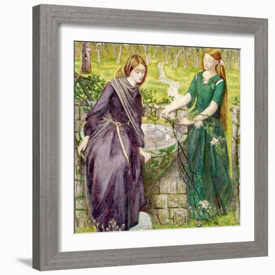Dantes Vision of Rachel and Leah, 1855-Dante Gabriel Rossetti-Framed Premium Giclee Print