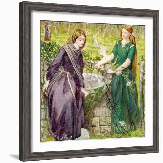 Dantes Vision of Rachel and Leah, 1855-Dante Gabriel Rossetti-Framed Giclee Print