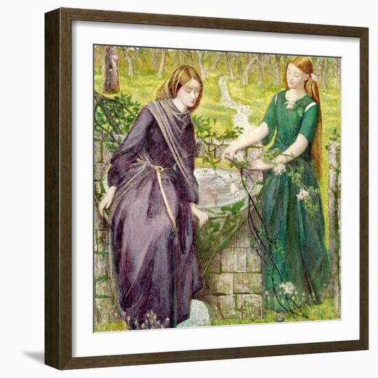 Dantes Vision of Rachel and Leah, 1855-Dante Gabriel Rossetti-Framed Giclee Print