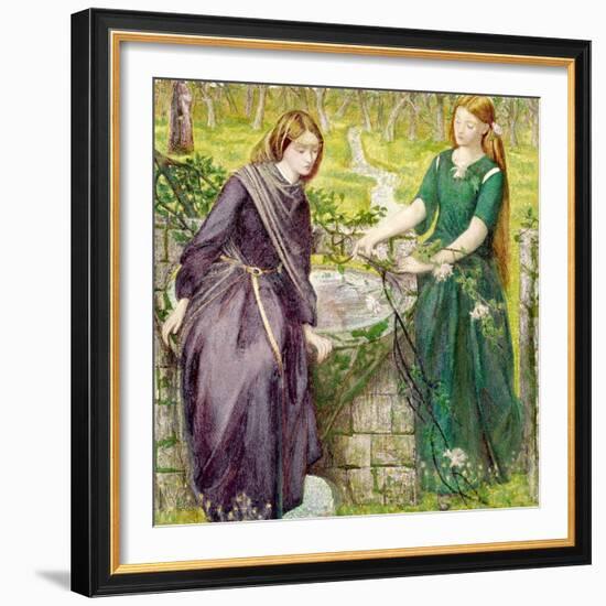 Dantes Vision of Rachel and Leah, 1855-Dante Gabriel Rossetti-Framed Giclee Print