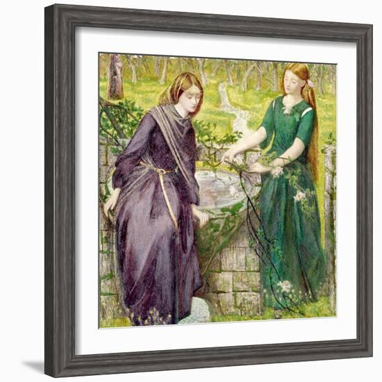 Dantes Vision of Rachel and Leah, 1855-Dante Gabriel Rossetti-Framed Giclee Print