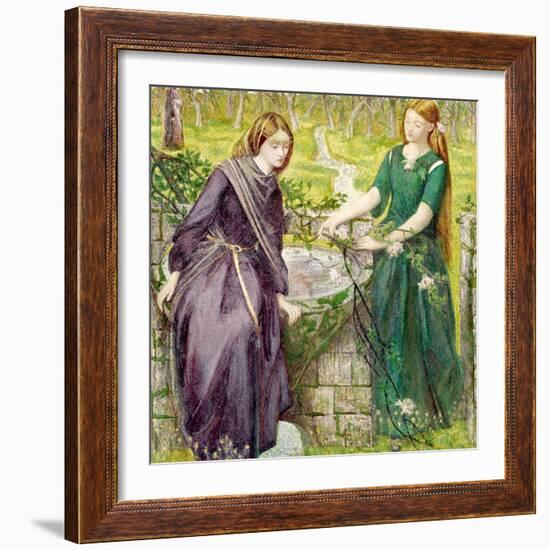 Dantes Vision of Rachel and Leah, 1855-Dante Gabriel Rossetti-Framed Giclee Print