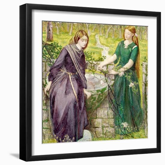 Dantes Vision of Rachel and Leah, 1855-Dante Gabriel Rossetti-Framed Giclee Print