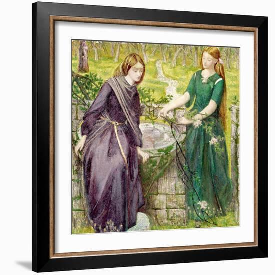 Dantes Vision of Rachel and Leah, 1855-Dante Gabriel Rossetti-Framed Giclee Print