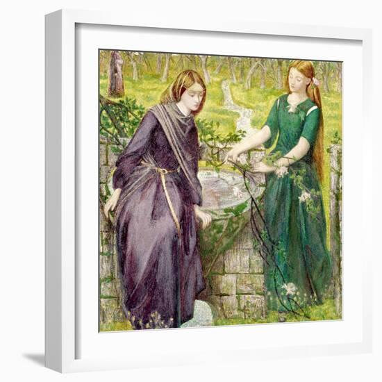 Dantes Vision of Rachel and Leah, 1855-Dante Gabriel Rossetti-Framed Giclee Print