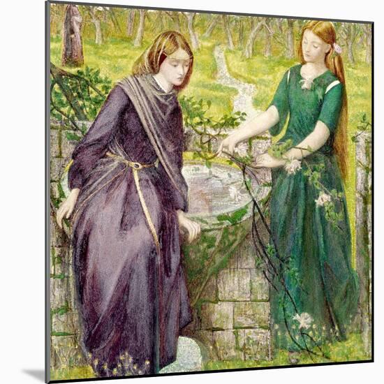 Dantes Vision of Rachel and Leah, 1855-Dante Gabriel Rossetti-Mounted Giclee Print