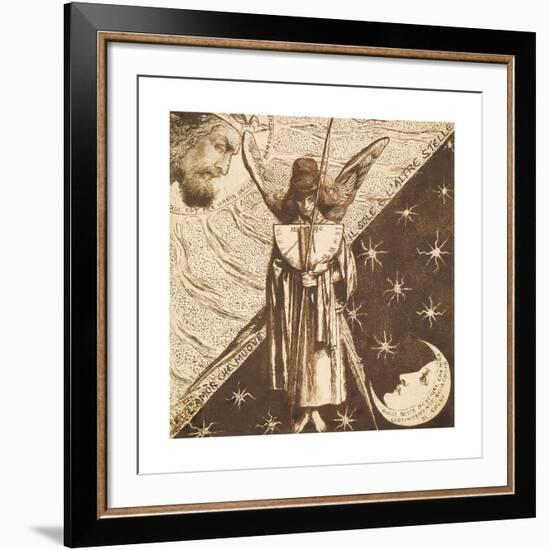 Dantis Amor - Finished Study-Dante Gabriel Rossetti-Framed Premium Giclee Print