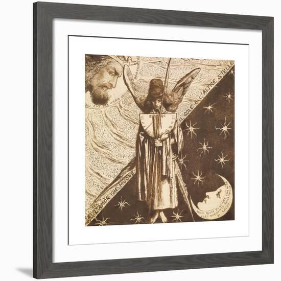 Dantis Amor - Finished Study-Dante Gabriel Rossetti-Framed Premium Giclee Print