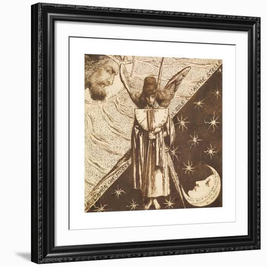 Dantis Amor - Finished Study-Dante Gabriel Rossetti-Framed Premium Giclee Print