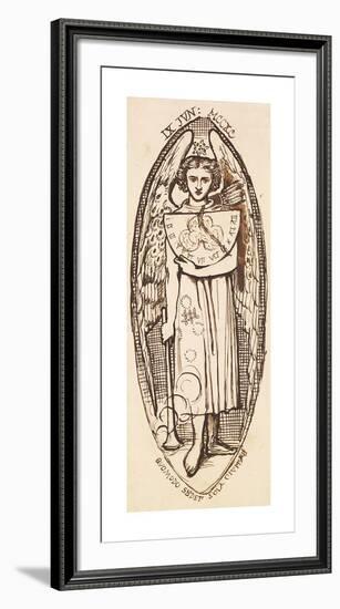 Dantis Amor - Study of Love with a Sundial and Torch-Dante Gabriel Rossetti-Framed Premium Giclee Print