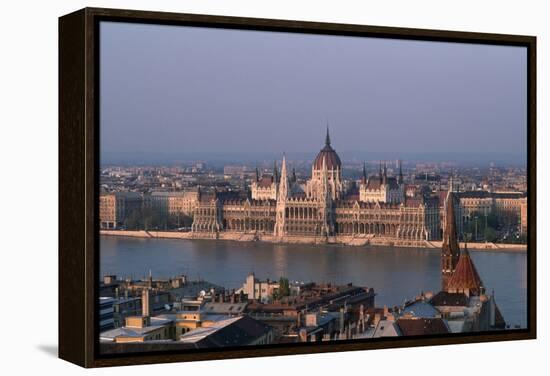 Danube in Budapest-Vittoriano Rastelli-Framed Premier Image Canvas