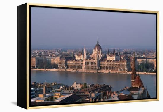 Danube in Budapest-Vittoriano Rastelli-Framed Premier Image Canvas