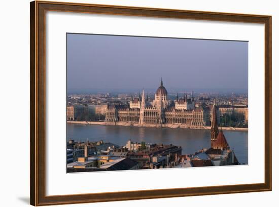 Danube in Budapest-Vittoriano Rastelli-Framed Photographic Print