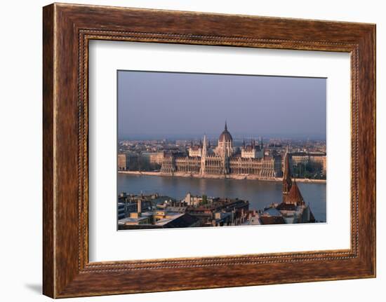 Danube in Budapest-Vittoriano Rastelli-Framed Photographic Print