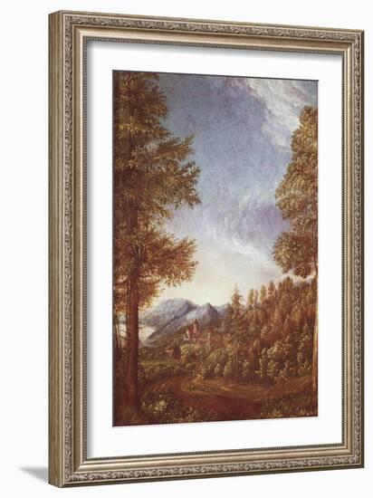 Danube Landscape with Castle Worth, C.1522-25-Albrecht Altdorfer-Framed Giclee Print