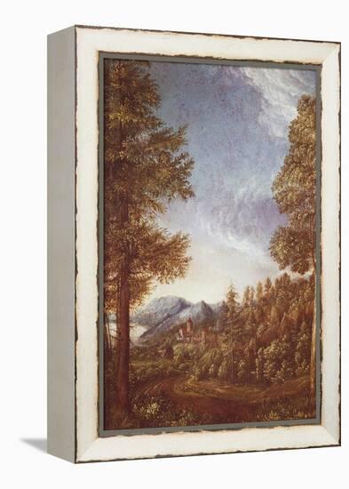 Danube Landscape with Castle Worth, C.1522-25-Albrecht Altdorfer-Framed Premier Image Canvas