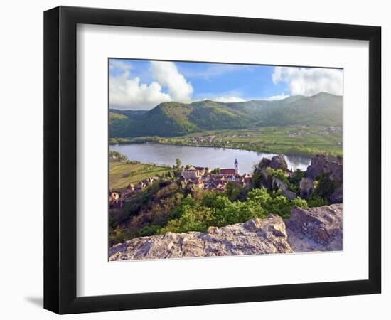 Danube River, Wachau Valley, Durnstein, Austria-Miva Stock-Framed Photographic Print